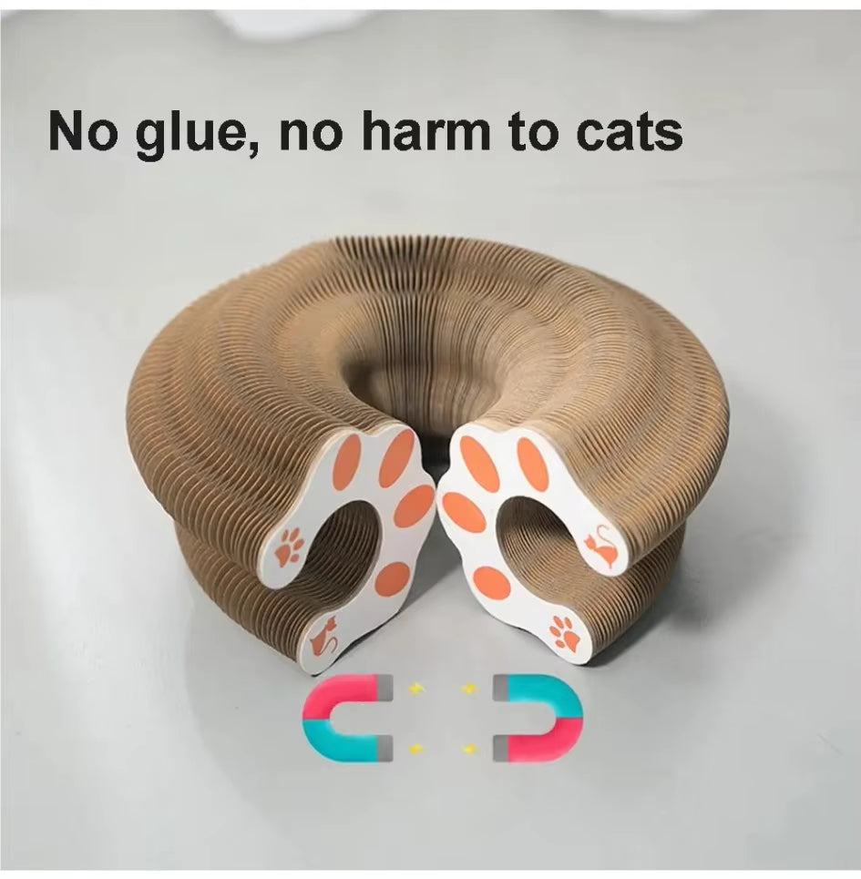 Transformable Kitty Kurlz Cat Toy Wear-Resistant No Crumbs Cat Scratching Board Resistant to Scratching