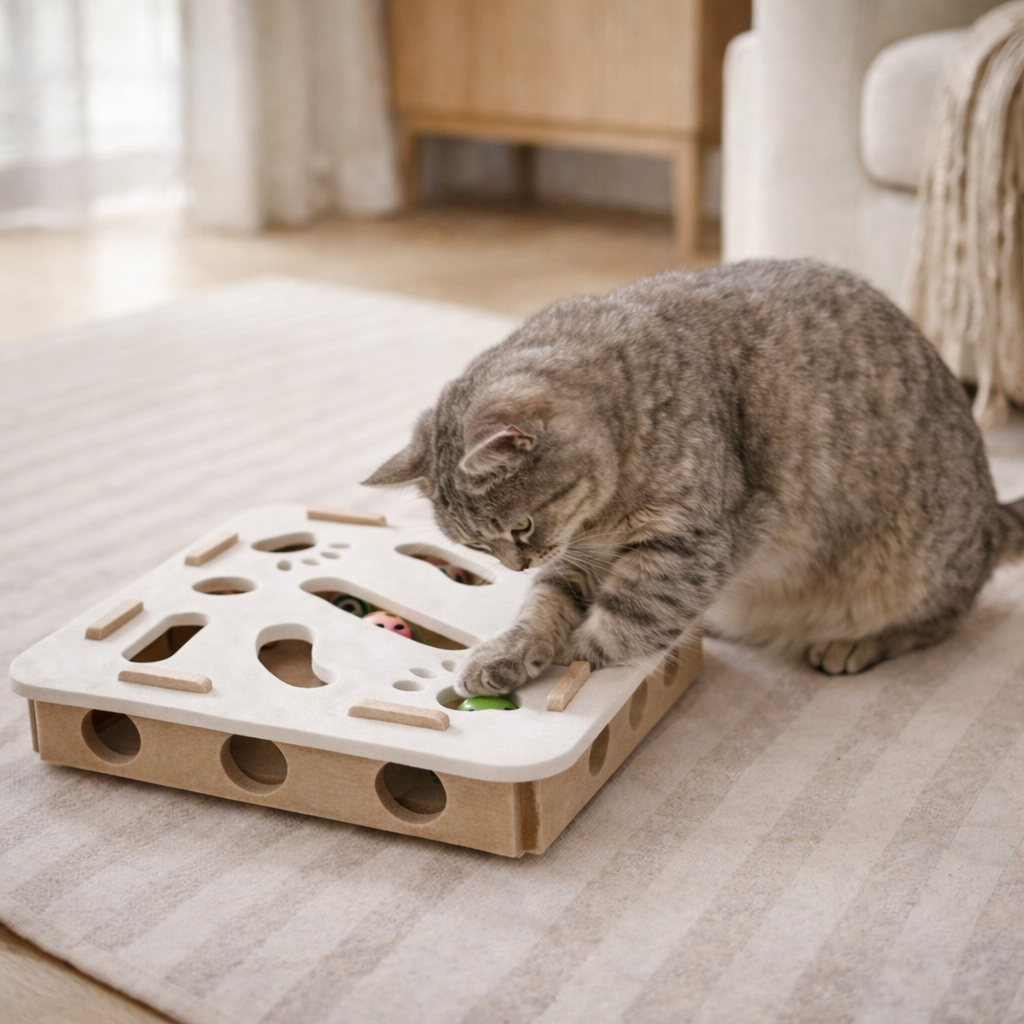 Puzzle Feutre – Le jeu intelligent qui apaise vraiment les chats d’intérIeur