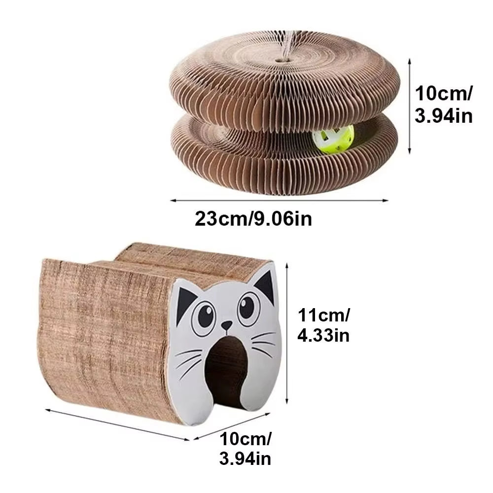 Transformable Kitty Kurlz Cat Toy Wear-Resistant No Crumbs Cat Scratching Board Resistant to Scratching